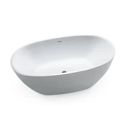 Stano Baignoire îlot design ovale DENVER blanche 170 cm* Baignoire Îlot