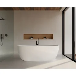 Stano Baignoire îlot design ovale DENVER blanche 170 cm* Baignoire Îlot