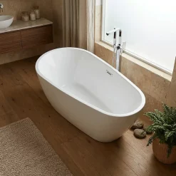 Stano Baignoire îlot design ovale PHOENIX blanche 150 cm* Baignoire Îlot