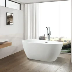 Stano Baignoire îlot design ovale PHOENIX blanche 150 cm* Baignoire Îlot