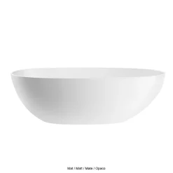 Stano Baignoire îlot design ovale FLORIDA blanche 180 cm Mat