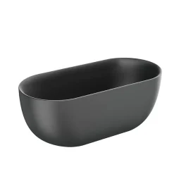 Stano Baignoire îlot design ovale LISBON noir mat 160 cm