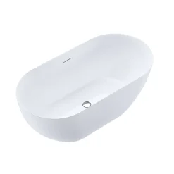 Stano Baignoire îlot design ovale LISBON blanche 150 cm Brillant