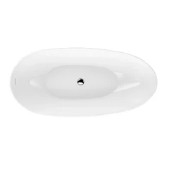 Stano Baignoire îlot design ovale FLORIDA blanche 180 cm Brillant