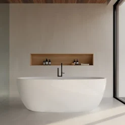 Stano Baignoire îlot design ovale DENVER blanche 150 cm