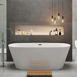 Stano Baignoire îlot design ovale FINDLAY blanche 149 cm