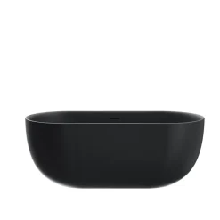 Stano Baignoire îlot design ovale LISBON noir mat 170 cm* Baignoire Îlot