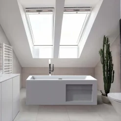 Planète Bain Baignoire îlot design 170x80 cm - avec rangement intégré - Acrylic Lucite* Baignoire Îlot