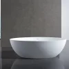 Bernstein Baignoire îlot en fonte minérale RELAX - 176x103cm - Sans siphon, Blanc mat, Avec robinet mitigeur 8028B* Baignoire Îlot