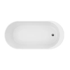 GoodHome Baignoire îlot Huron L. 170 cm x l. 75 cm blanc