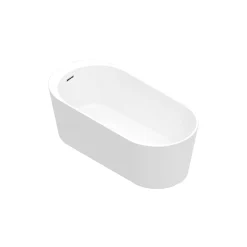 GoodHome Baignoire îlot Huron L. 170 cm x l. 75 cm blanc