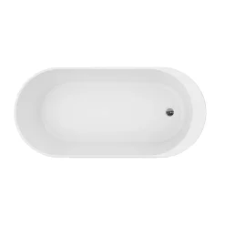 GoodHome Baignoire îlot Huron L. 180 cm x l. 80 cm noir* Baignoire Îlot