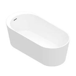 GoodHome Baignoire îlot Huron L. 180 x l.80 cm blanc
