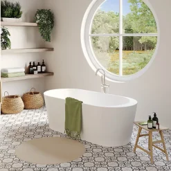 GoodHome Baignoire îlot Huron L. 160 x l.75 cm blanc