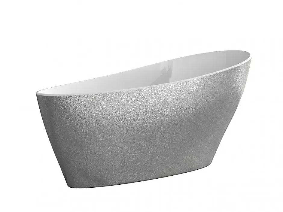 Azura Home Design Baignoire îlot KEYA GLAM SILVER 165 x 70 cm* Baignoire Îlot