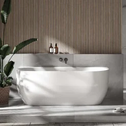 Bernstein Baignoire îlot LENA acrylique blanc brillant - 170x75cm - Garantie 5 ans - Sans robinet ni siphon