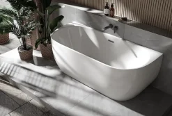 Bernstein Baignoire îlot LENA acrylique blanc brillant - 170x75cm - Garantie 5 ans - Sans robinet ni siphon