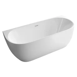 Bernstein Baignoire îlot LENA acrylique blanc brillant - 170x75cm - Garantie 5 ans - Sans robinet ni siphon