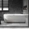 Bernstein Baignoire îlot LENA CORNER acrylique blanc brillant - montage droite -170x75cm - Garantie 5 ans - Avec siphon et mitigeur 8028B* Baignoire D'Angle