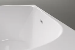 Bernstein Baignoire îlot LENA CORNER acrylique blanc brillant - montage droite -170x75cm - Garantie 5 ans - Avec siphon et mitigeur 8028B* Baignoire D'Angle