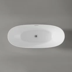 Bernstein Baignoire îlot moderne design acrylique salle de bain - Blanc brillant - 170x72x60cm - Garantie 5 ans - DALIA Blanc brillant* Baignoire Îlot