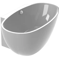 Aquarine Baignoire îlot monobloc autoportante AGATA - Baignoire ilot- Dimensions : 165 x 80 x 58 cm - Autoportante ovale - Blanc