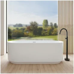 Mob-In Baignoire îlot NAÏA en acrylique Lucite blanche 170cm* Baignoire Îlot