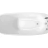 Vente-unique Baignoire îlot NATALIA avec robinetterie - 220L - L150 x P75 x H70cm - Blanche* Baignoire Îlot