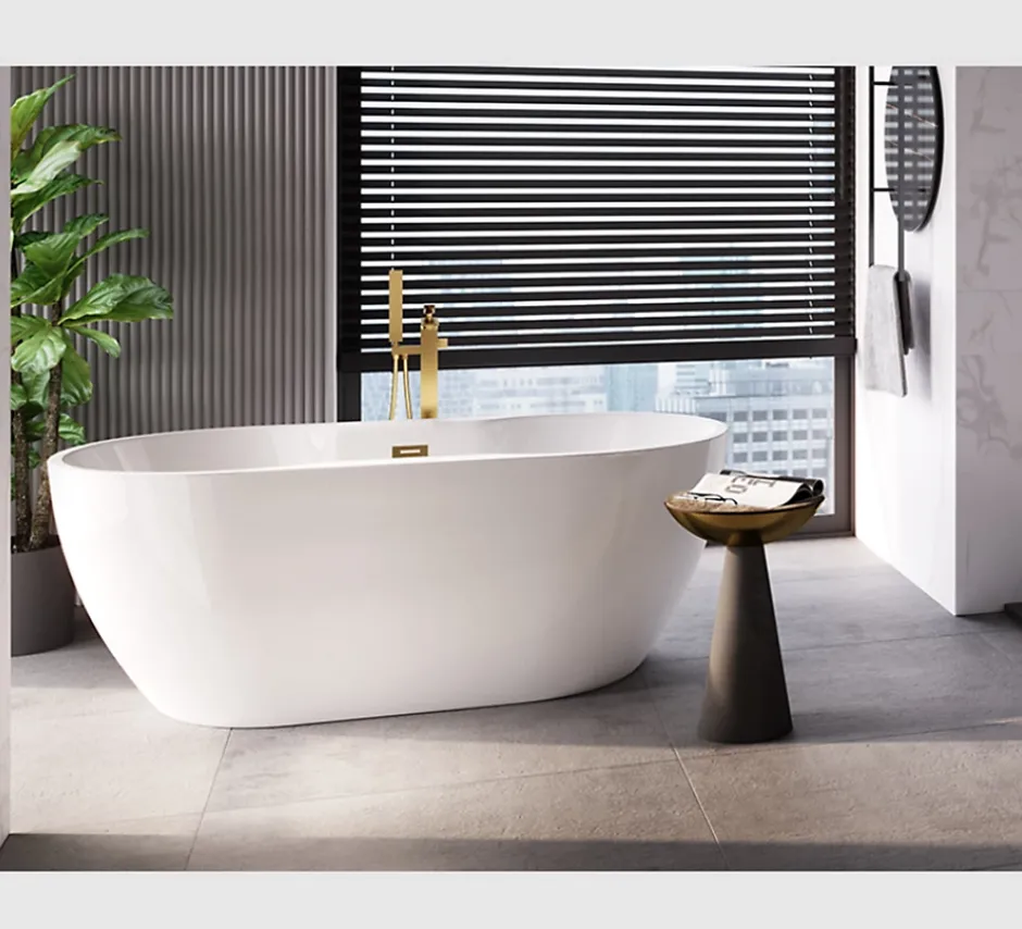 Azura Home Design Baignoire îlot NAVIA - 150 x 80 cm* Baignoire Îlot