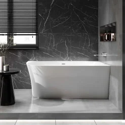 Bernstein Baignoire îlot NOVA SLIM LINE acrylique - montage droite - Garantie 5 ans - Sans robinet, Avec siphon, 150x78cm* Baignoire Îlot