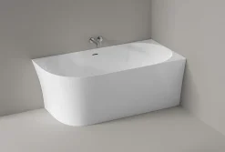 Bernstein Baignoire îlot NOVA SLIM LINE acrylique - montage droite - Garantie 5 ans - Sans robinet, Avec siphon, 150x78cm* Baignoire Îlot