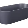 Vente-unique Baignoire îlot ovale - 255L - 159 x 74 x 56 cm - Bleu mat - Acrylique - LUZECA