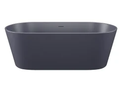 Vente-unique Baignoire îlot ovale - 255L - 159 x 74 x 56 cm - Bleu mat - Acrylique - LUZECA