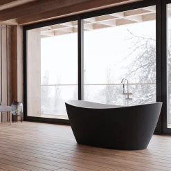 Spalina Baignoire îlot ovale NEROON 2.0 Noire L. 170 x l. 80 cm, by