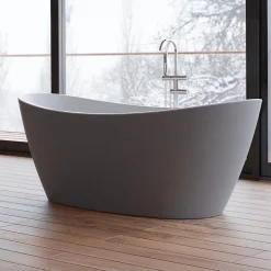 Spalina Baignoire îlot ovale NEROON 2.0 Grise L. 170 x l. 80 cm, by