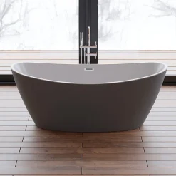 Spalina Baignoire îlot ovale NEROON 2.0 Grise L. 170 x l. 80 cm, by