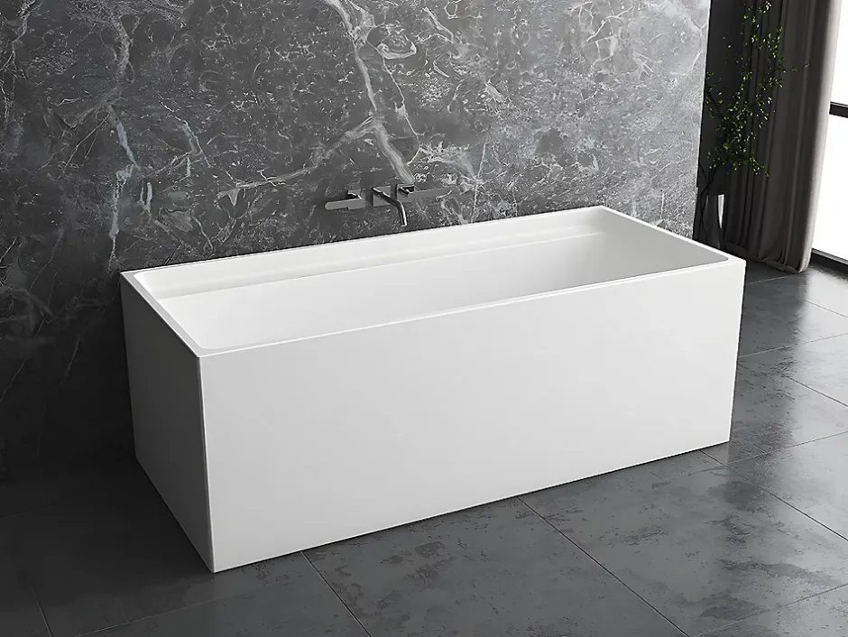 Vente-unique Baignoire îlot rectangulaire - 232 L - 150 x 75 x 60 cm - Blanche - Acrylique - ASPIUS* Baignoire Îlot