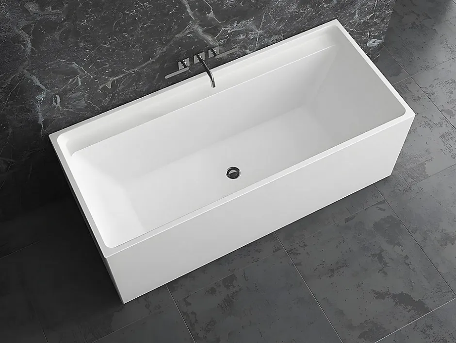 Vente-unique Baignoire îlot rectangulaire - 232 L - 150 x 75 x 60 cm - Blanche - Acrylique - ASPIUS* Baignoire Îlot