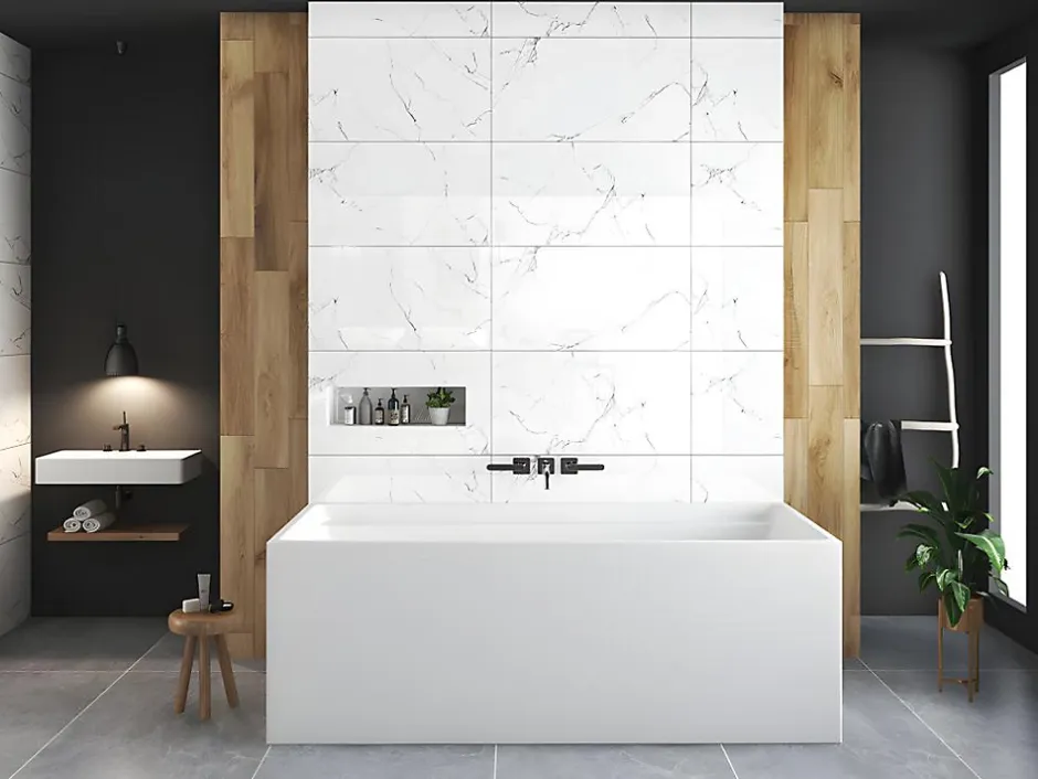 Vente-unique Baignoire îlot rectangulaire - 232 L - 150 x 75 x 60 cm - Blanche - Acrylique - ASPIUS* Baignoire Îlot