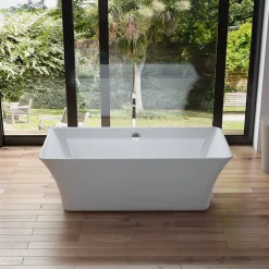 Spalina Baignoire îlot rectangulaire Sorrow 170x75 cm, blanc, By* Baignoire Îlot