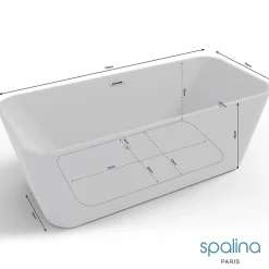 Spalina Baignoire îlot rectangulaire Stellar 170x80 cm, by* Baignoire Îlot