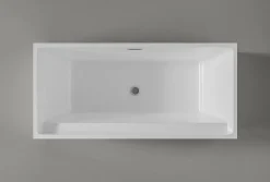 Bernstein Baignoire îlot rectangulaire VERONA acrylique blanc - 170x80x60cm - Garantie 5 ans - Avec robinet mitigeur 8028, Avec siphon* Baignoire Îlot