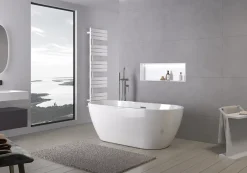 Bernstein Baignoire îlot ROMA PLUS 2.0 acrylique Blanc brillant 166x75x58cm Sans robinet* Baignoire Îlot