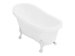 Vente-unique Baignoire îlot rétro avec pieds de lion blancs - 200 L - 145 x 74 x 77 cm - Blanche - NISOS II* Baignoire Îlot