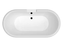 Vente-unique Baignoire îlot style campagne chic - Gris mat - 161L - 152 x 74 x 60 cm - CAVASO* Baignoire Îlot