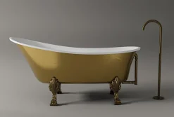 Bernstein Baignoire îlot sur pieds rétro acrylique PARIS PREMIUM OR - Garantie 5 ans, 175x74cm