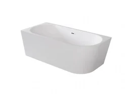 Azura Home Design Baignoire îlot ZOYA GLAM GRAPHITE angle droit - 150 x 75 cm* Baignoire Îlot