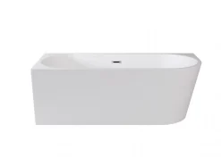 Azura Home Design Baignoire îlot ZOYA GLAM GRAPHITE angle droit - 150 x 75 cm* Baignoire Îlot