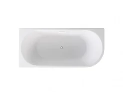 Azura Home Design Baignoire îlot ZOYA GLAM SILVER angle droit - 170 x 80 cm