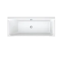 Duravit Baignoire murale acrylique rectangulaire à encastrer, 1 dossier à gauche, 160x70x49,5cm, Sans pieds, Blanc brillant, P3* Baignoire Droite